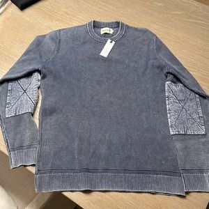 Washed indigo sweater